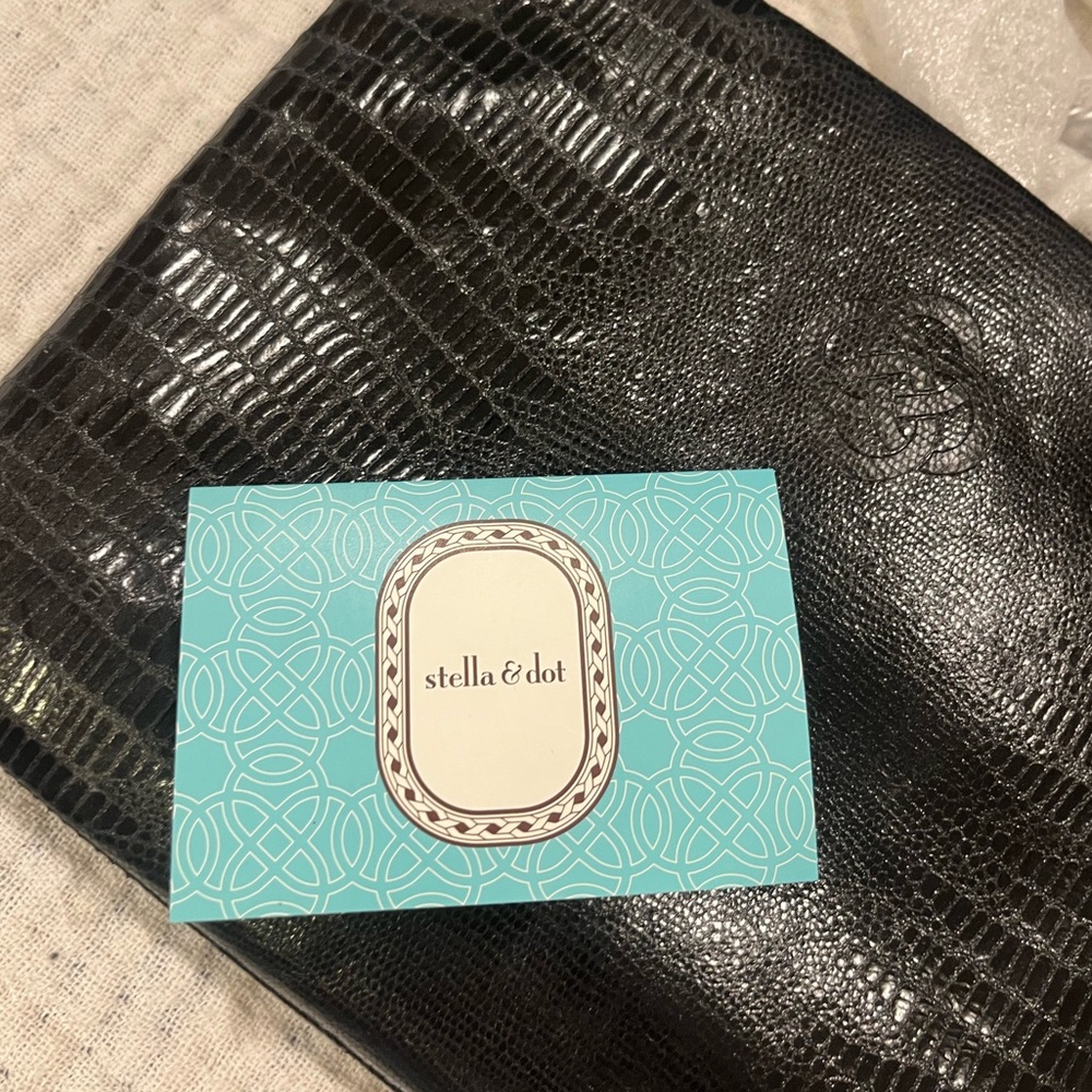 Stella & Dot Lamb Skin Black Crossbody Bag Brand New - Picture 8 of 13
